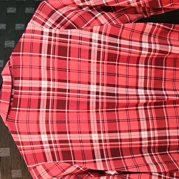 By Design Red Plaid Button-Up Shirt Size 3X - Picture 7 of 9